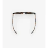 Gafas de sol redondas con estampado de cuadros tubulares