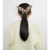 Goma para el pelo de algodón con estampado de cuadros