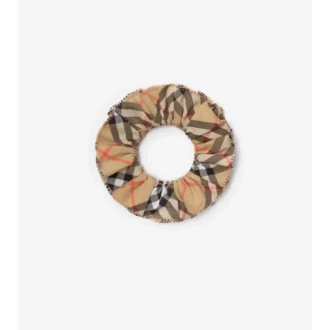 Goma para el pelo de algodón con estampado de cuadros