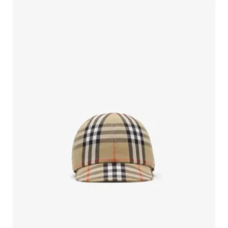 Gorra de béisbol de algodón con estampado de cuadros