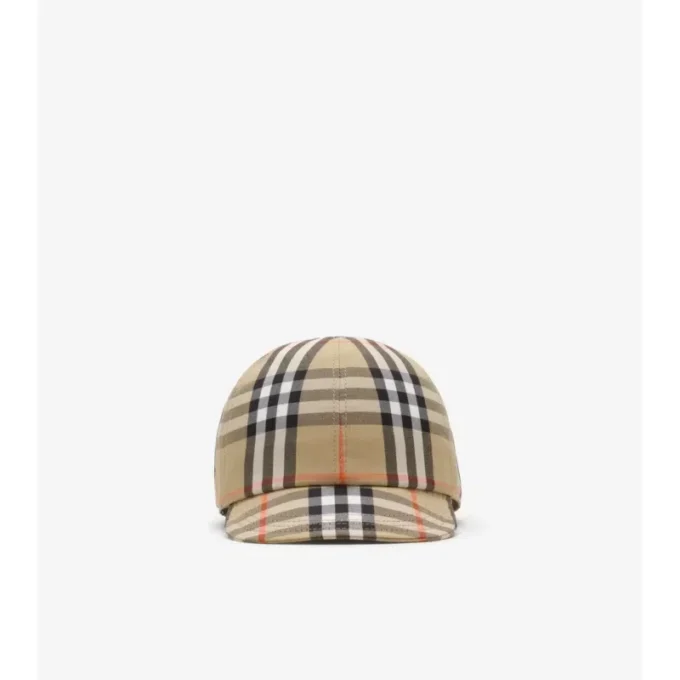 Gorra de béisbol de algodón con estampado de cuadros Gorra de béisbol de algodón con estampado de cuadros