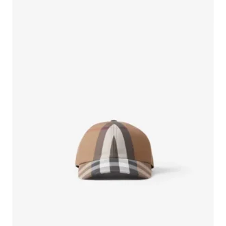 Gorra de béisbol de algodón con estampado de cuadros