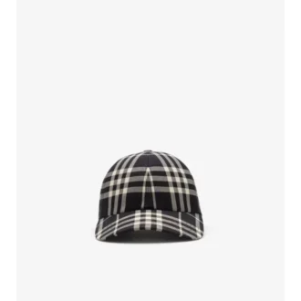 Gorra de béisbol de algodón con estampado de cuadros