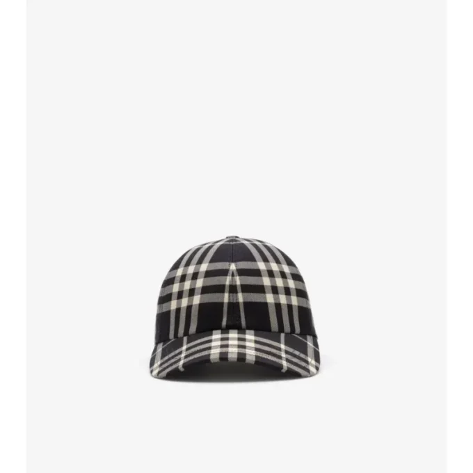 Gorra de béisbol de algodón con estampado de cuadros Gorra de béisbol de algodón con estampado de cuadros