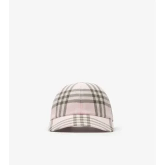 Gorra de béisbol de algodón con estampado de cuadros