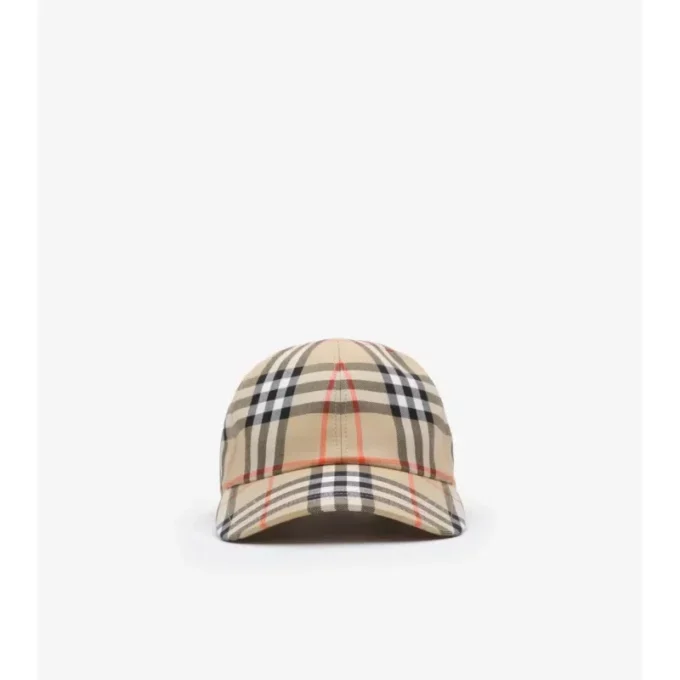 Gorra de béisbol de algodón con estampado de cuadros Gorra de béisbol de algodón con estampado de cuadros