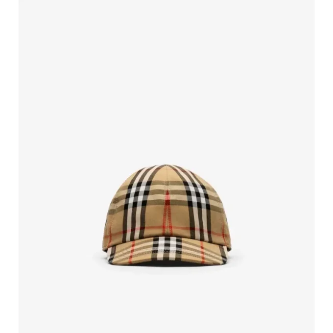 Gorra de béisbol de algodón con estampado de cuadros Gorra de béisbol de algodón con estampado de cuadros