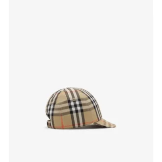 Gorra de béisbol de algodón con estampado de cuadros