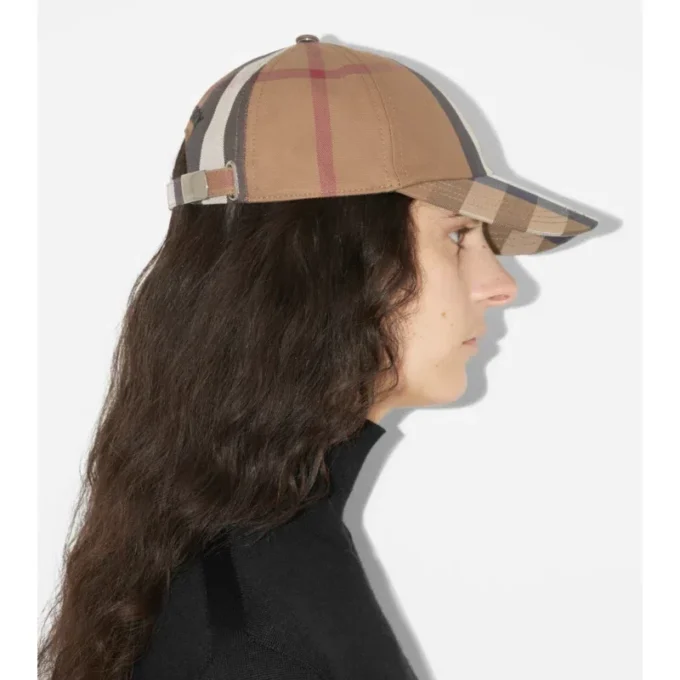 Gorra de béisbol de algodón con estampado de cuadros Gorra de béisbol de algodón con estampado de cuadros