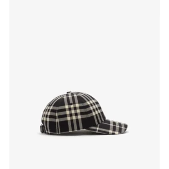 Gorra de béisbol de algodón con estampado de cuadros