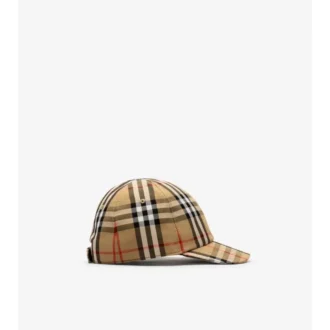 Gorra de béisbol de algodón con estampado de cuadros