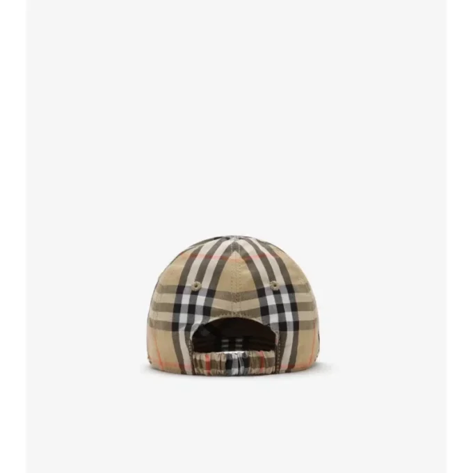 Gorra de béisbol de algodón con estampado de cuadros Gorra de béisbol de algodón con estampado de cuadros