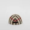Gorra de béisbol de lana con estampado de cuadros exagerado