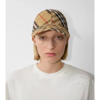 Gorra de béisbol de sarga con estampado de cuadros de EKD