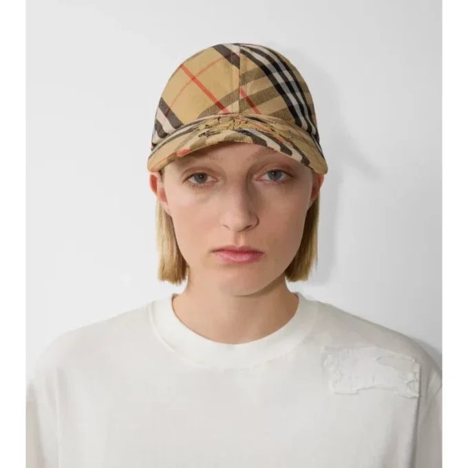 Gorra de béisbol de sarga con estampado de cuadros de EKD Gorra de béisbol de sarga con estampado de cuadros de EKD