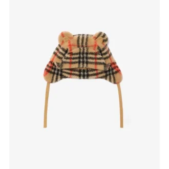 Gorro de cazador de felpa a cuadros
