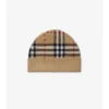 Gorro de lana con estampado de cuadros