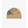 Gorro de mezcla de cachemira con estampado de cuadros Gorro de mezcla de cachemira con estampado de cuadros