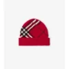 Gorro de mezcla de cachemira con estampado de cuadros