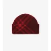 Gorro de mezcla de lana y mohair a cuadros Gorro de mezcla de lana y mohair a cuadros