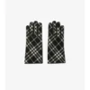 Guantes de lana y cachemira con estampado de cuadros