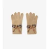 Guantes de lana y cachemira con lazo y estampado de cuadros Guantes de lana y cachemira con lazo y estampado de cuadros
