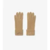 Guantes de mezcla de lana con parche con el logotipo Guantes de mezcla de lana con parche con el logotipo