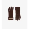 Guantes de mezcla de lana con parche con el logotipo Guantes de mezcla de lana con parche con el logotipo