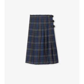 Kilt midi de lana a cuadros Kilt midi de lana a cuadros