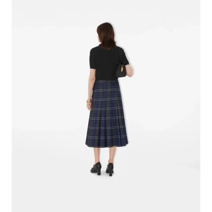 Kilt midi de lana a cuadros Kilt midi de lana a cuadros