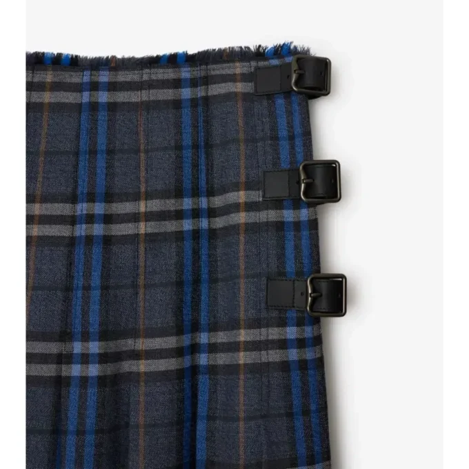 Kilt midi de lana a cuadros Kilt midi de lana a cuadros