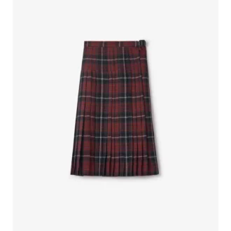 Kilt midi de mezcla de lana a cuadros Kilt midi de mezcla de lana a cuadros