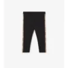 Leggings de nailon con ribetes de cuadros Leggings de nailon con ribetes de cuadros