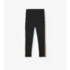 Leggings de nailon con ribetes de cuadros