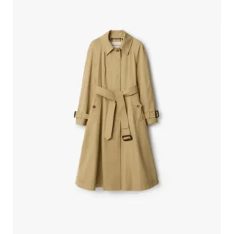 Long Gabardine Ellingham Fit-And-Flare Car Coat