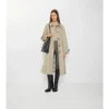 Long Gabardine Ellingham Fit-And-Flare Car Coat