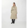 Long Gabardine Ellingham Fit-And-Flare Car Coat