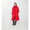 Long Gabardine Ellingham Fit-And-Flare Car Coat
