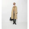 Long Gabardine Ellingham Fit-And-Flare Car Coat