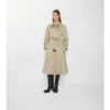 Long Gabardine Ellingham Fit-And-Flare Car Coat