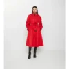 Long Gabardine Ellingham Fit-And-Flare Car Coat
