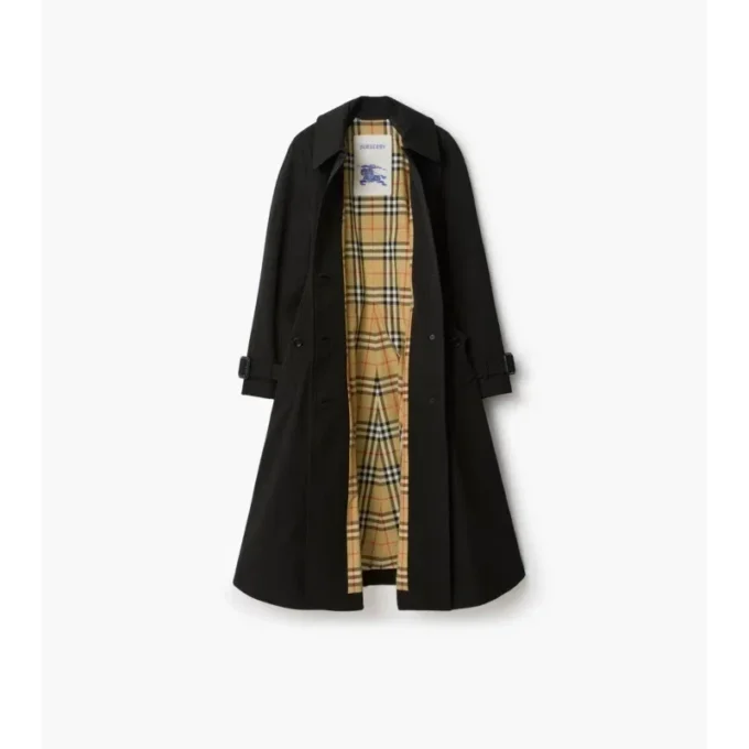 Long Gabardine Ellingham Fit-And-Flare Car Coat