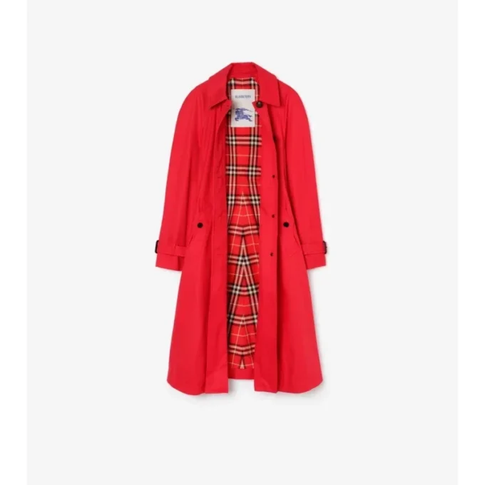 Long Gabardine Ellingham Fit-And-Flare Car Coat
