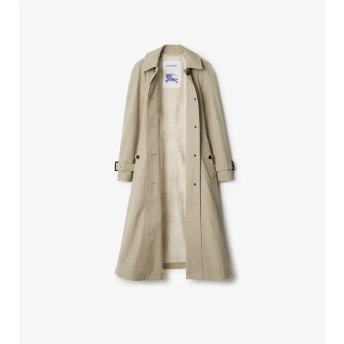 Long Gabardine Ellingham Fit-And-Flare Car Coat