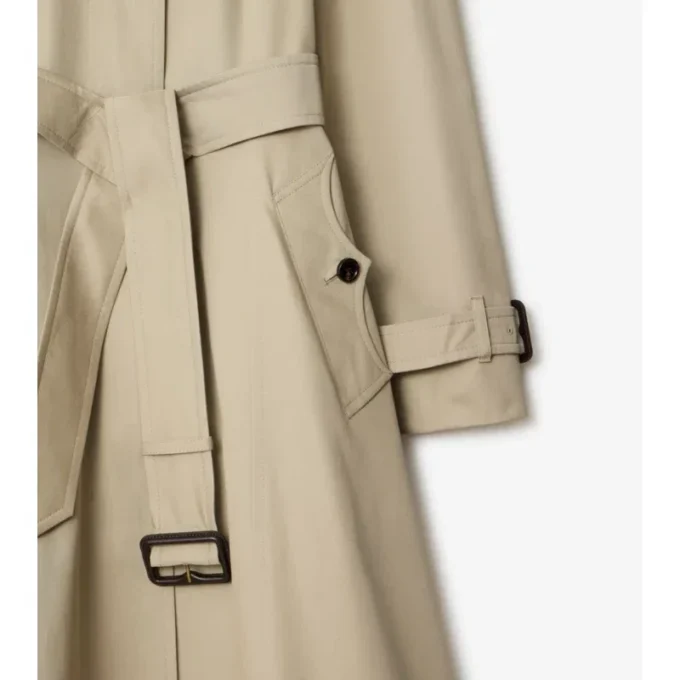 Long Gabardine Ellingham Fit-And-Flare Car Coat