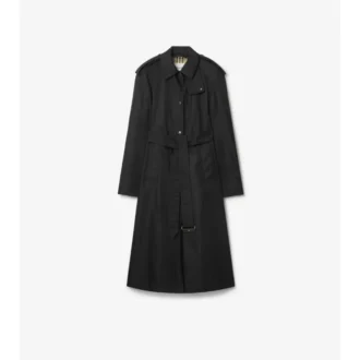 Long Nylon Car Coat with Hood
