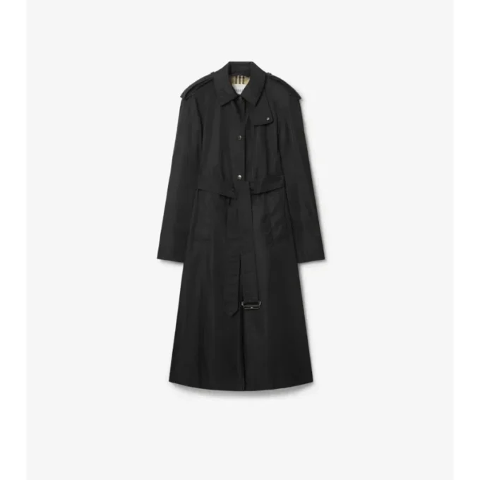 Long Nylon Car Coat with Hood