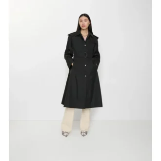 Long Nylon Car Coat with Hood