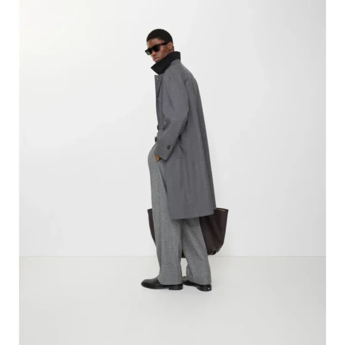 Long Reversible Check Wool Parkbury Car Coat Long Reversible Check Wool Parkbury Car Coat