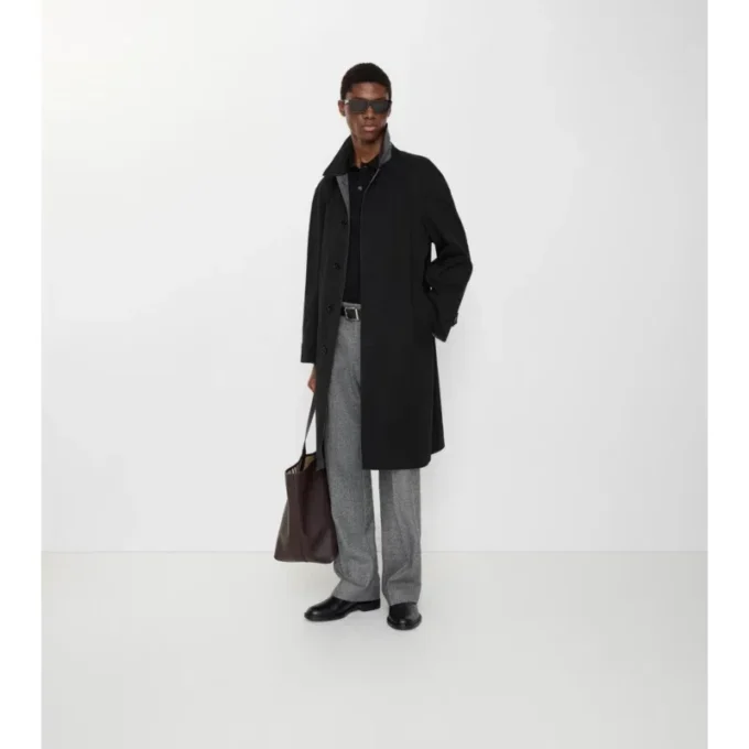Long Reversible Check Wool Parkbury Car Coat Long Reversible Check Wool Parkbury Car Coat